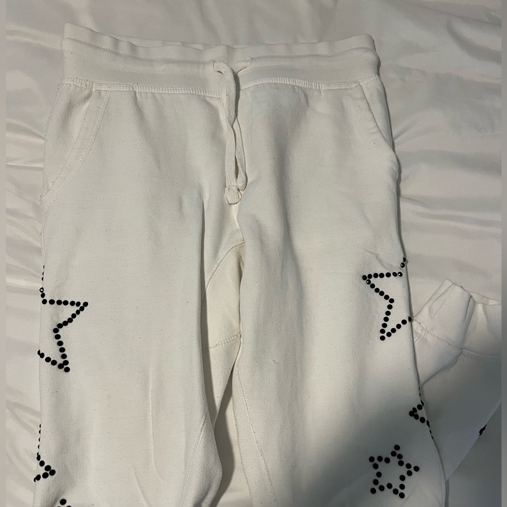 Carmar denim rhinestone joggers